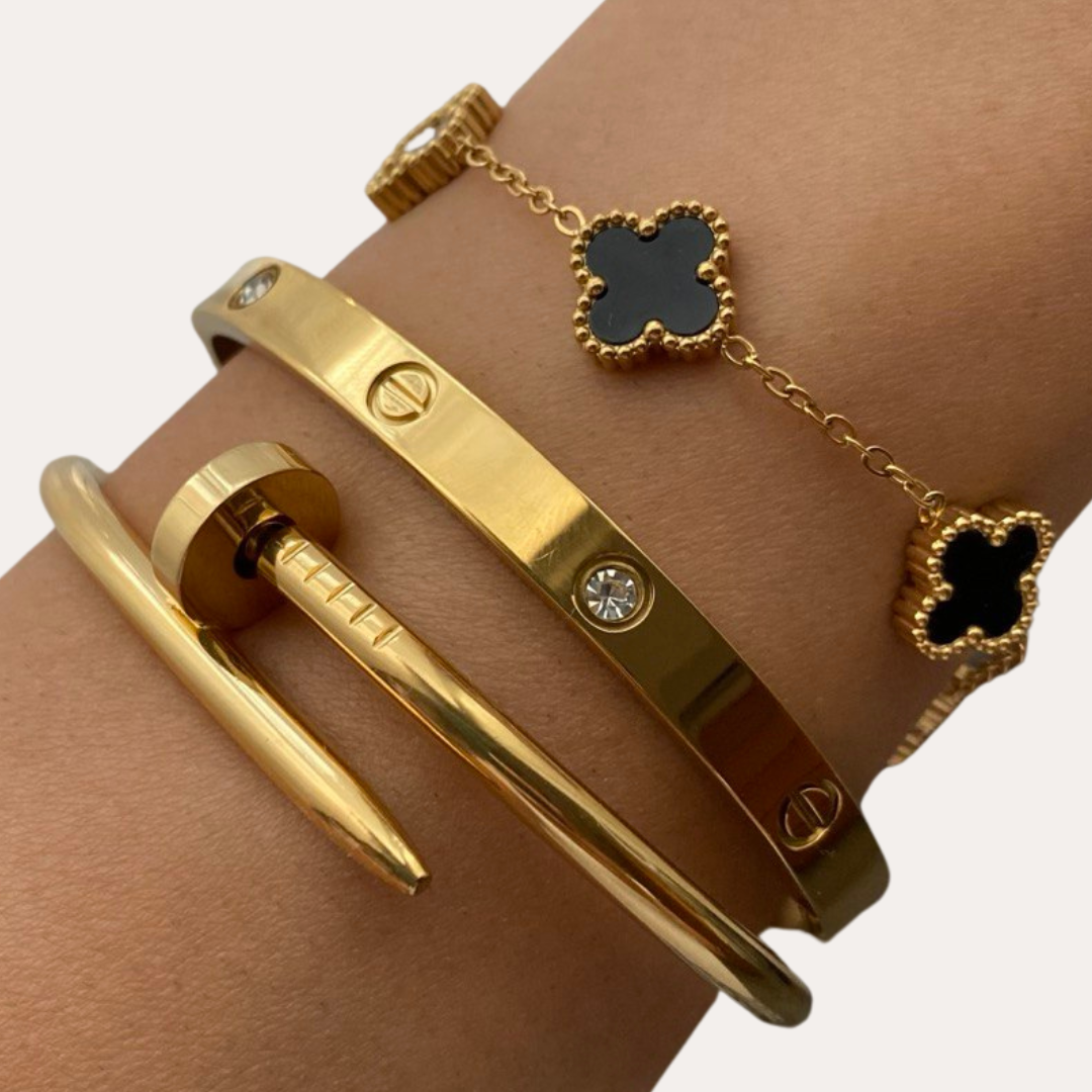 Pack 3x1: Paris Pulseras | Oro 18K