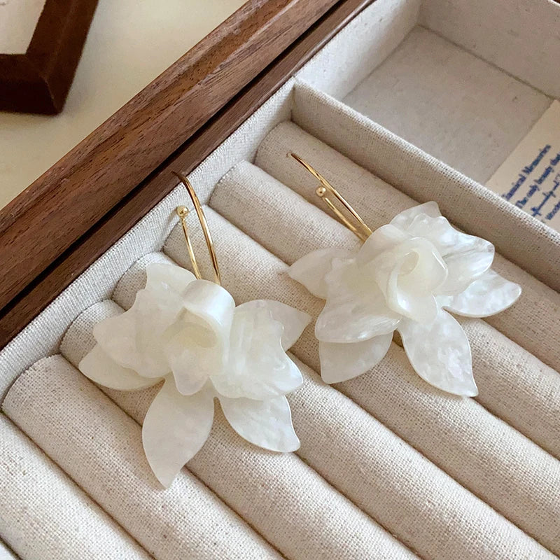 Aros Flor Pendientes | Oro 18K