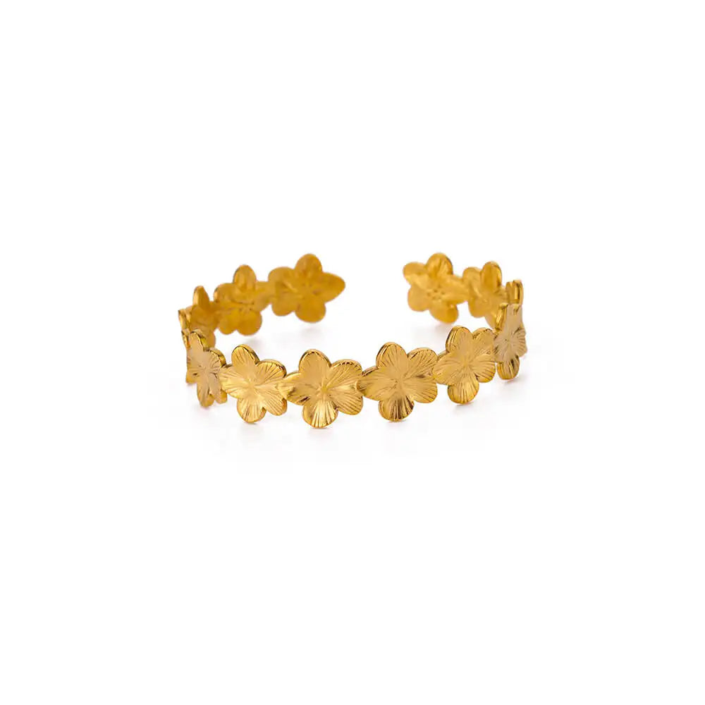 Flor Low Brazalete | Oro 18K