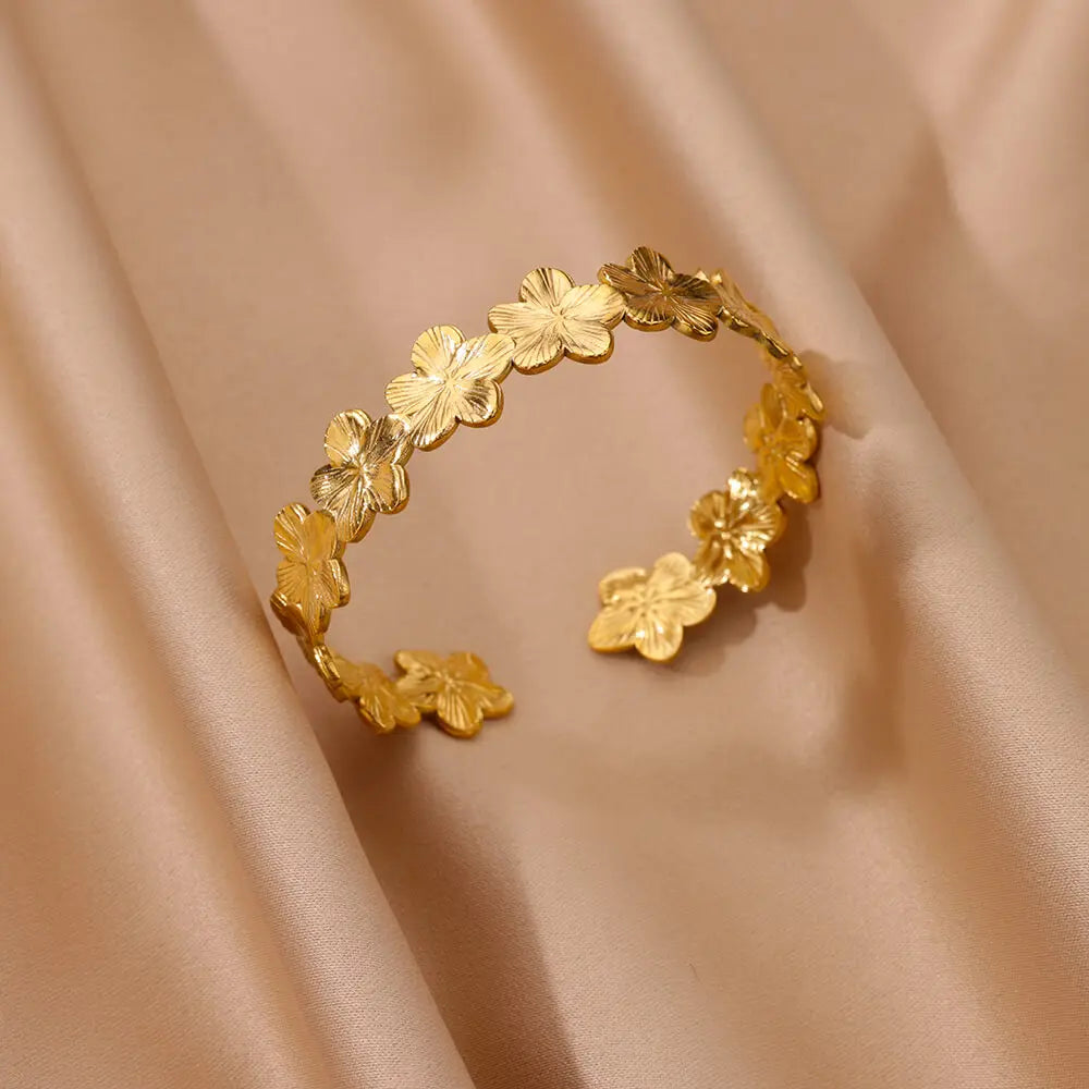 Flor Low Brazalete | Oro 18K