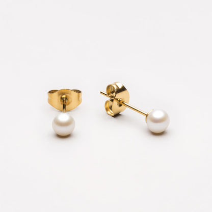 Perla Fina Pendientes | Oro 18K